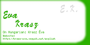 eva krasz business card